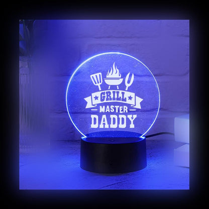 Grill Master Dad Color LED Acrylic Light with Remote