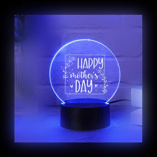 Happy Mother's Day (Frame) Color LED Acrylic Light with Remote