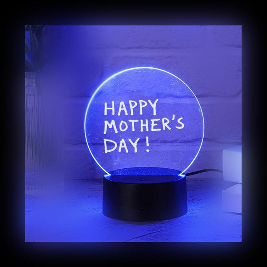 Happy Mother's Day Color LED Acrylic Light with Remote