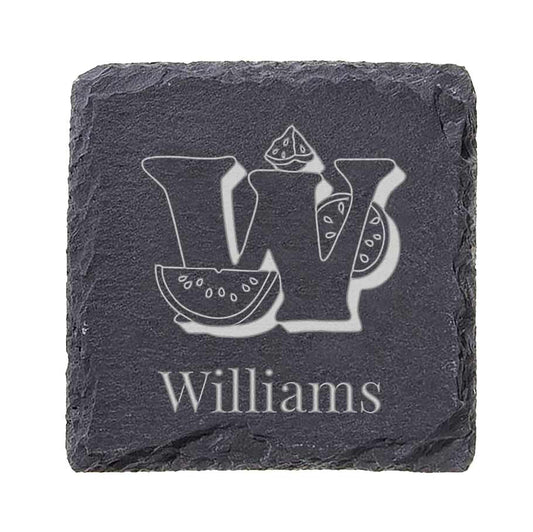 Kitchen Monogram Slate Coaster