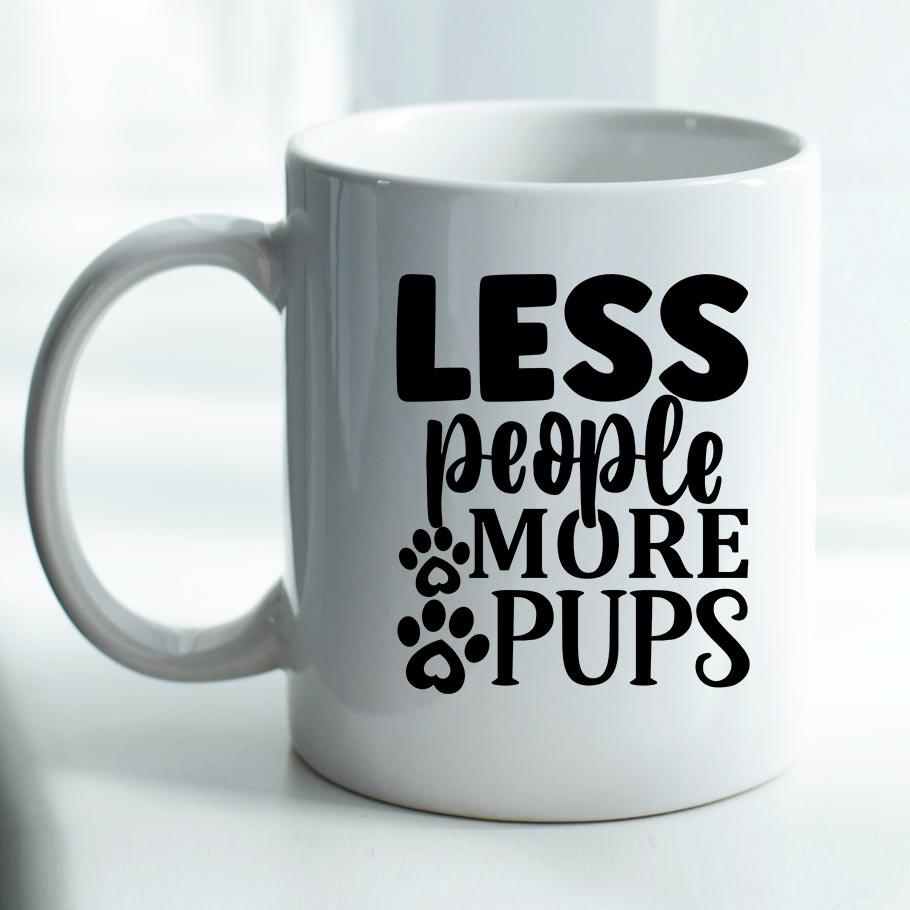 Less People More Pups - Mug