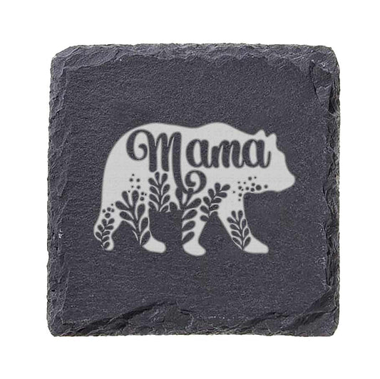 Mama Bear Slate Coaster