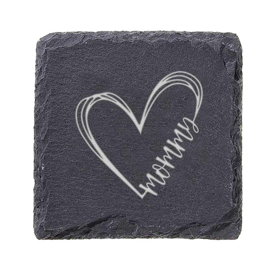 Mommy Heart Slate Coaster