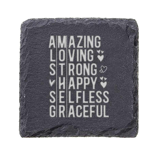 Amazing Loving Mom Slate Coaster