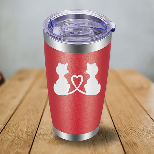 Cats Tails Heart - 20oz Tumbler