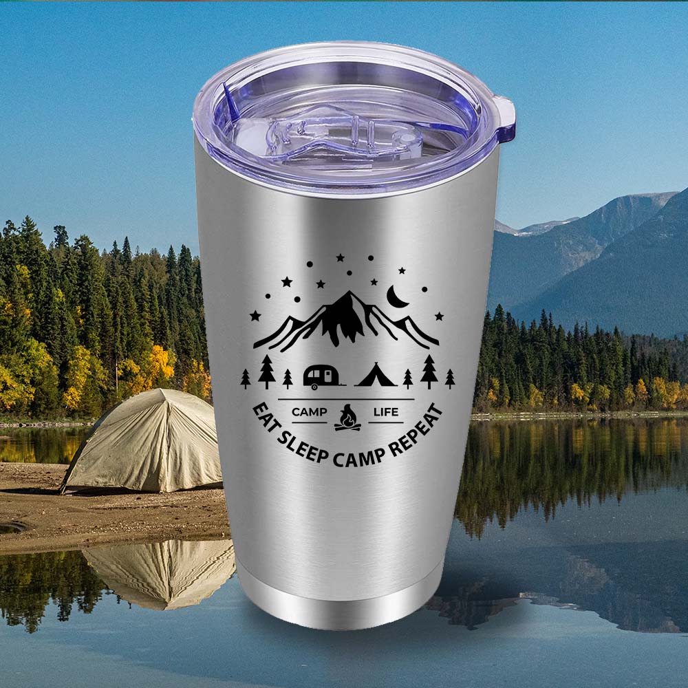 Eat Sleep Camp - 20oz Tumbler