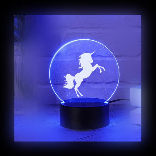 Unicorn Silhouette Color LED Acrylic Light with Remote