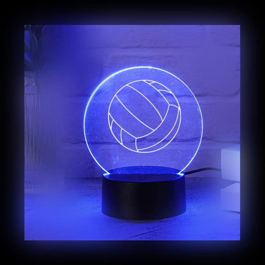 Volleyball Sport Color LED Acrylic Light with Remote