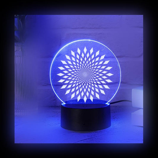 3D Vortex Color LED Acrylic Light with Remote